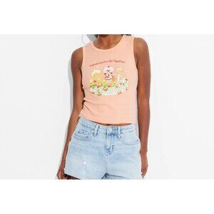 Strawberry Shortcake Graphic Cropped Tank Top Women’s Medium NWT